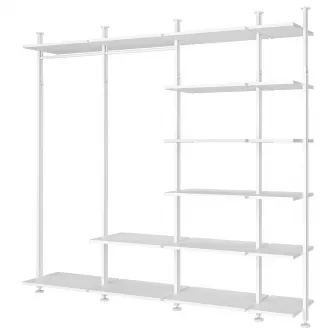 IKEA ELVARLI Combinatie dulap, alb, 303x51x222-350 cm