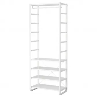 IKEA ELVARLI Combinatie dulap, alb, 84x40x216 cm