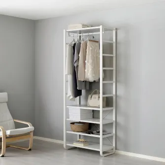 IKEA ELVARLI Combinatie dulap, alb, 84x40x216 cm
