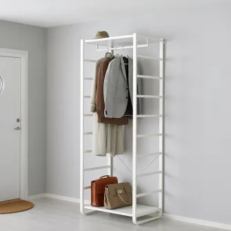 IKEA ELVARLI Combinatie dulap, alb, 84x55x216 cm
