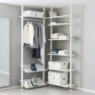 IKEA ELVARLI Combinatie dulap, alb, 92/92x222-350 cm