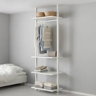 IKEA ELVARLI Combinatie dulap, alb, 92x51x222-350 cm