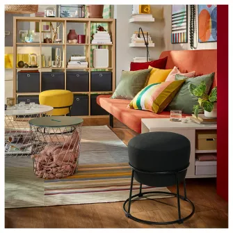 IKEA EMMISLÖV Pouf, Vissle gri inchis