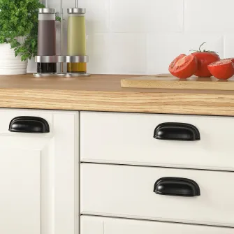 IKEA ENERYDA Maner capac, negru, 89 mm