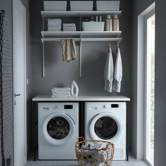 IKEA ENHET Ansamblu depozitare, antracit/alb laminat, 139x63.5x87.5 cm