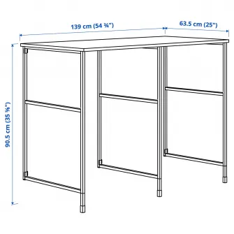 IKEA ENHET Ansamblu depozitare, antracit/alb laminat, 139x63.5x87.5 cm