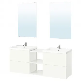IKEA ENHET Baie, alb, 164x43x65 cm