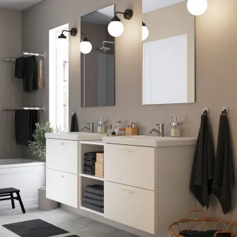 IKEA ENHET Baie, alb, 164x43x65 cm