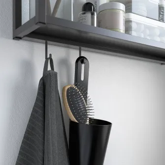 IKEA ENHET Bara pentru carlige, antracit, 37 cm