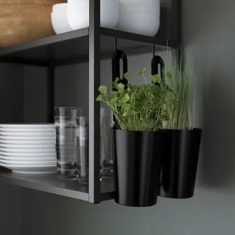 IKEA ENHET Bara pentru carlige, antracit, 37 cm
