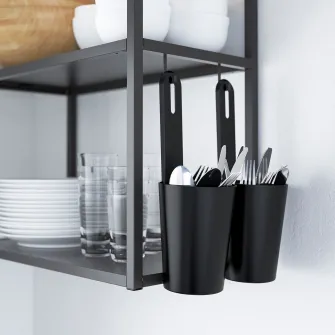 IKEA ENHET Bara pentru carlige, antracit, 57 cm