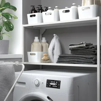 IKEA ENHET Cadru cu polite masina de spalat, alb, 80x30x129 cm