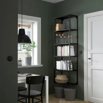 IKEA ENHET Cadru inalt cu polite, antracit, 60x30x180 cm