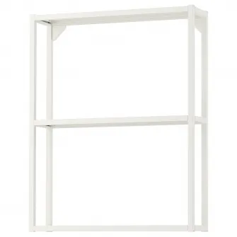 IKEA ENHET Cadru suspendat cu polite, alb, 60x15x75 cm