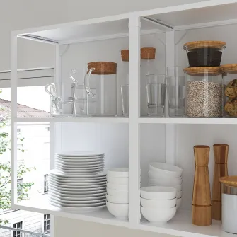 IKEA ENHET Cadru suspendat cu polite, alb, 60x30x75 cm