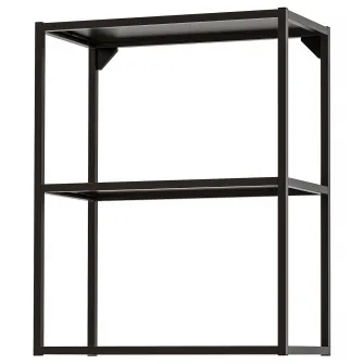 IKEA ENHET Cadru suspendat cu polite, antracit, 60x30x75 cm