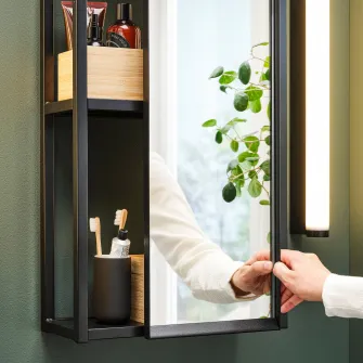 IKEA ENHET Corp cu oglinda, antracit, 40x17x75 cm
