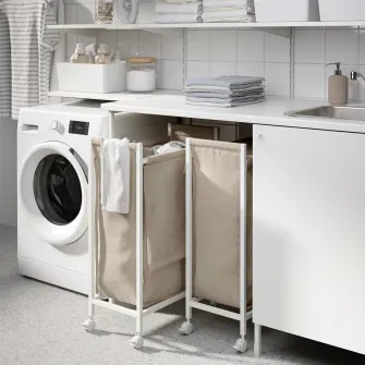 IKEA ENHET Cos rufe+rotile, alb, 80 l