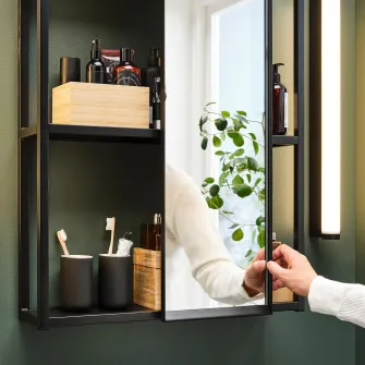 IKEA ENHET Oglinda suspendata pentru cadru, antracit, 25x4.5x75 cm