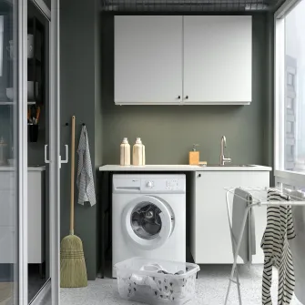 IKEA ENHET Spalatorie, antracit/alb, 139x63.5x87.5 cm