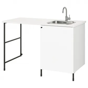 IKEA ENHET Spalatorie, antracit/alb, 139x63.5x90.5 cm