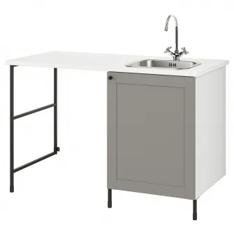 IKEA ENHET Spalatorie, antracit/cadru gri, 139x63.5x90.5 cm