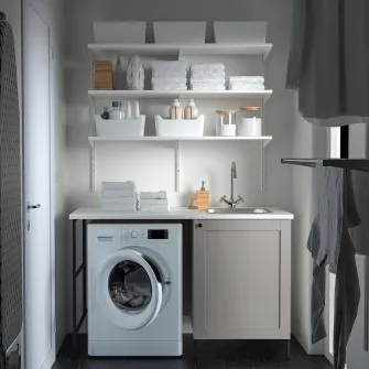 IKEA ENHET Spalatorie, antracit/cadru gri, 139x63.5x90.5 cm