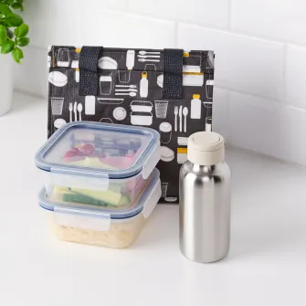 IKEA ENKELSPÅRIG Sticla de apa, inox/bej, 0.5 l