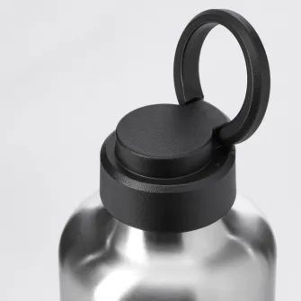 IKEA ENKELSPÅRIG Sticla de apa, inox/negru, 0.7 l