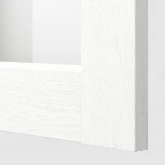 IKEA ENKÖPING Usa sticla, alb aspect lemn, 40x80 cm