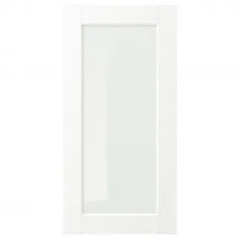 IKEA ENKÖPING Usa sticla, alb aspect lemn, 40x80 cm