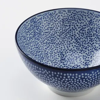 IKEA ENTUSIASM Bol, cu model/albastru, 12 cm