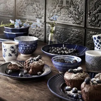 IKEA ENTUSIASM Cana, cu model/albastru, 22 cl