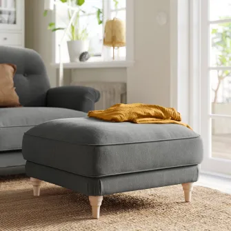 IKEA ESSEBODA Taburet, Tallmyra/gri mediu mesteacan