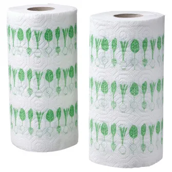 IKEA FAMILJ Rola bucatarie, cu model verde deschis/alb