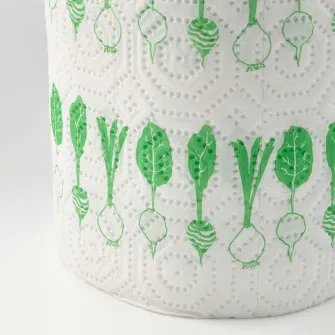 IKEA FAMILJ Rola bucatarie, cu model verde deschis/alb