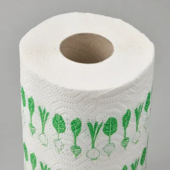 IKEA FAMILJ Rola bucatarie, cu model verde deschis/alb