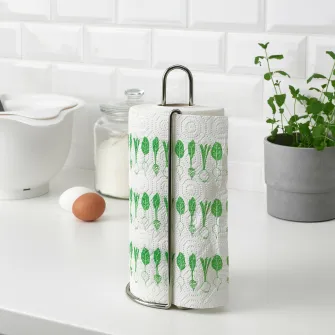 IKEA FAMILJ Rola bucatarie, cu model verde deschis/alb