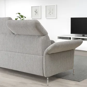 IKEA FAMMARP Canapea 2 locuri, metal/Viarp bej/maro