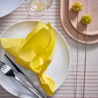 IKEA FANTASTISK Servetel hartie, galben, 40x40 cm