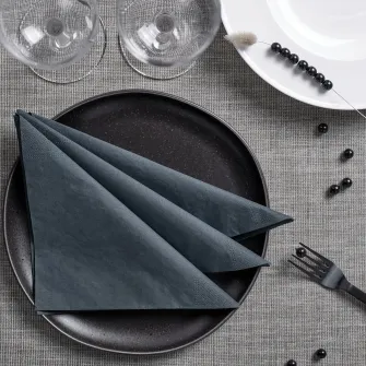 IKEA FANTASTISK Servetel hartie, gri inchis, 40x40 cm