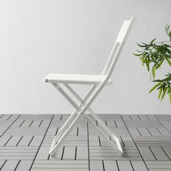 IKEA FEJAN Scaun exterior, pliant alb