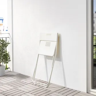 IKEA FEJAN Scaun exterior, pliant alb