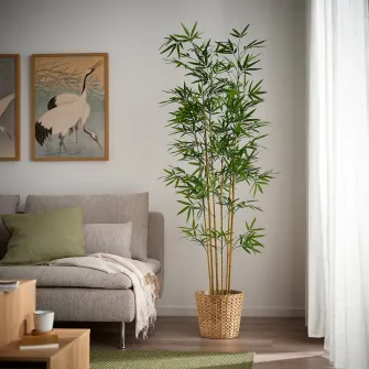 IKEA FEJKA Planta artificiala, interior/exterior/bambus, 21 cm