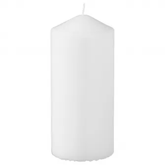 IKEA FENOMEN Lumanare bloc neparfumata, alb, 14 cm