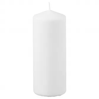 IKEA FENOMEN Lumanare bloc neparfumata, alb, 19 cm
