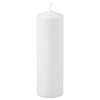 IKEA FENOMEN Lumanare bloc neparfumata, alb, 23 cm