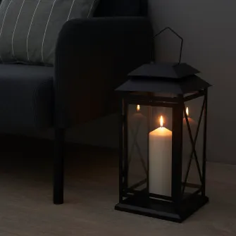 IKEA FENOMEN Lumanare bloc neparfumata, alb, 23 cm