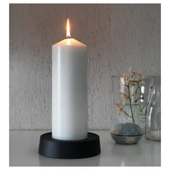 IKEA FENOMEN Lumanare bloc neparfumata, alb, 23 cm