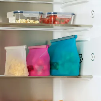 IKEA FILFISK Punga resigilabila, set 3 bucati, multicolor/silicon, 1.0/1.2/2.5 l